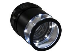 Mess- und Kontrolllupe, fokussierbar, 10x, mit LED-Ring (KIMAG®-10)