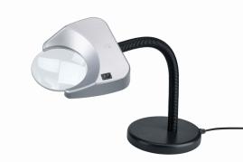 SCHWEIZER-Optik LED-Lupenleuchte Tech-Line mit Tischfuss, Linse Ø120mm / Lichtfarbe wählbar