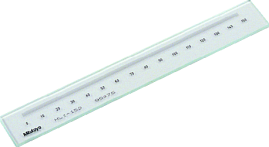 Mitutoyo Glasmaßstab + GB Inspektionszertifikat, Skalenteilung 0,1mm
