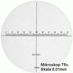PEAK 2050 Stiftmikroskop, seitenrichtige Darstellung, Messskala