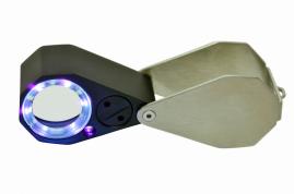 LED /UV Präzisions-Einschlaglupe Triplet Glaslinse, 10x, Ø 20,5