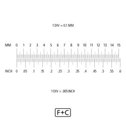 Messlupe 8x, geneigte Stellung