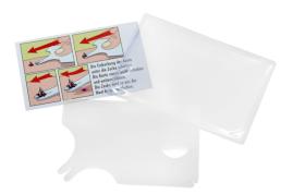 Zeckenkarte mit integrierter Linse (im Kunststoff-Etui)