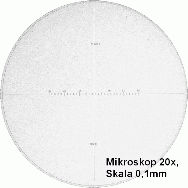 PEAK 2054-EIM Messmikroskop Alu-Standfuss, seitenrichtige Darstellung, 20x / 40x / 60x / 100 x