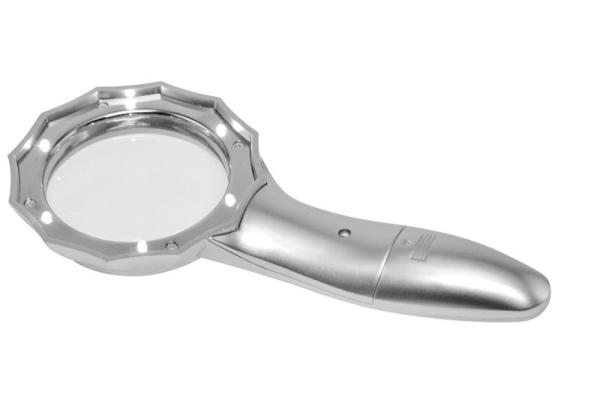 Handlupe mit 6 LED, 50mm oder 60mm