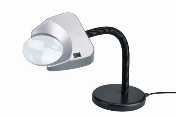 SCHWEIZER-Optik LED-Lupenleuchte Tech-Line mit Tischfuss,  bifocale Linse / Lichtfarbe wählbar