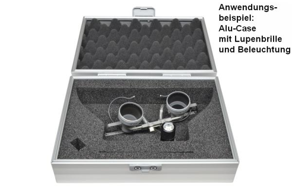 Obrira - Aluminium Case für Lupenbrillen mit Beleuchtung