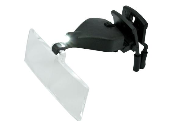 Lupenbrille (1,5x/2,5x/3,5x) mit Licht/LED, Clip-on