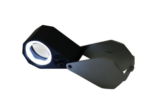 LED Präzisions-Einschlaglupe Triplet Glaslinse, 10x, Ø 20,5