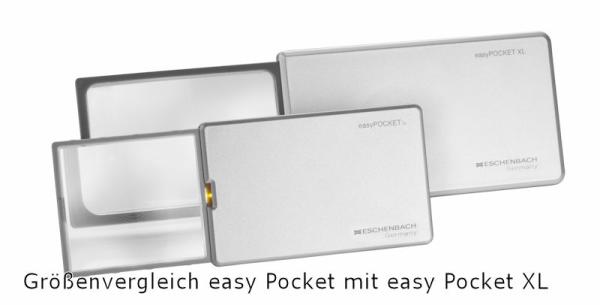 Eschenbach Taschenleuchtlupe LED (easyPocket) XL schwarz und silber