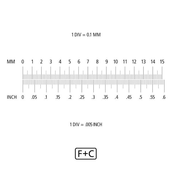 Messlupe 8x, geneigte Stellung