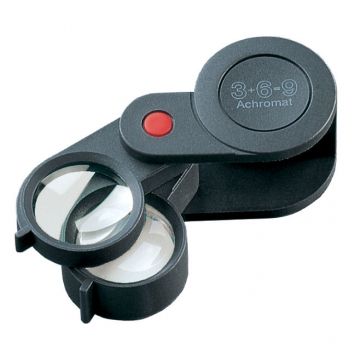 Eschenbach Präzisions-Einschlaglupe aus Kunststoff, 3x/6x/9x